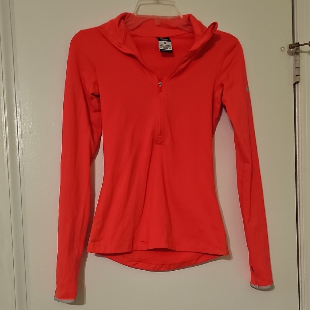 Women's Bright Coral Nike Long Sleeve Top